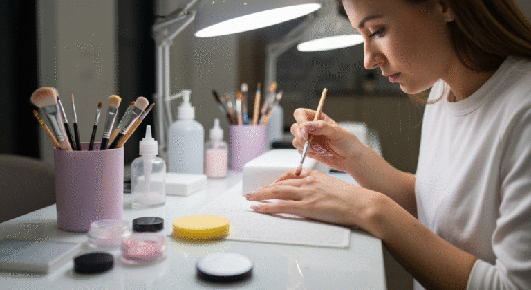 Jak nakładać pyłek na paznokcie, żeby uzyskać efekt lustra?